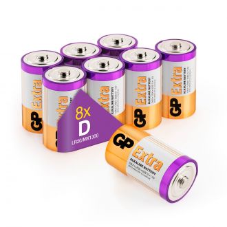 D MONO BATTERIES 8-PACK